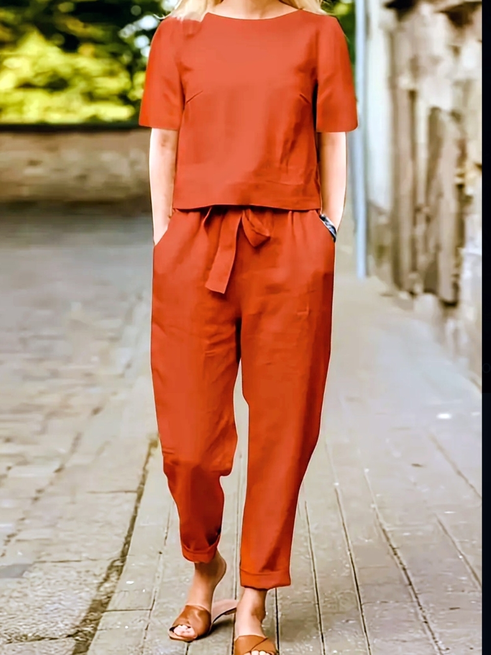 Plus Size - (New) 2pc Summer Women's Outfit in European/American Style